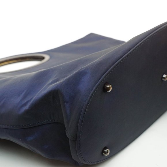 Auth Gucci Hand Bag Navy Blue Nylon #8276G52 - Picture 12 of 15